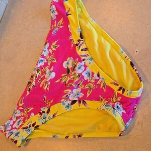 Floral Bikini Bottoms in Pink and Yellow